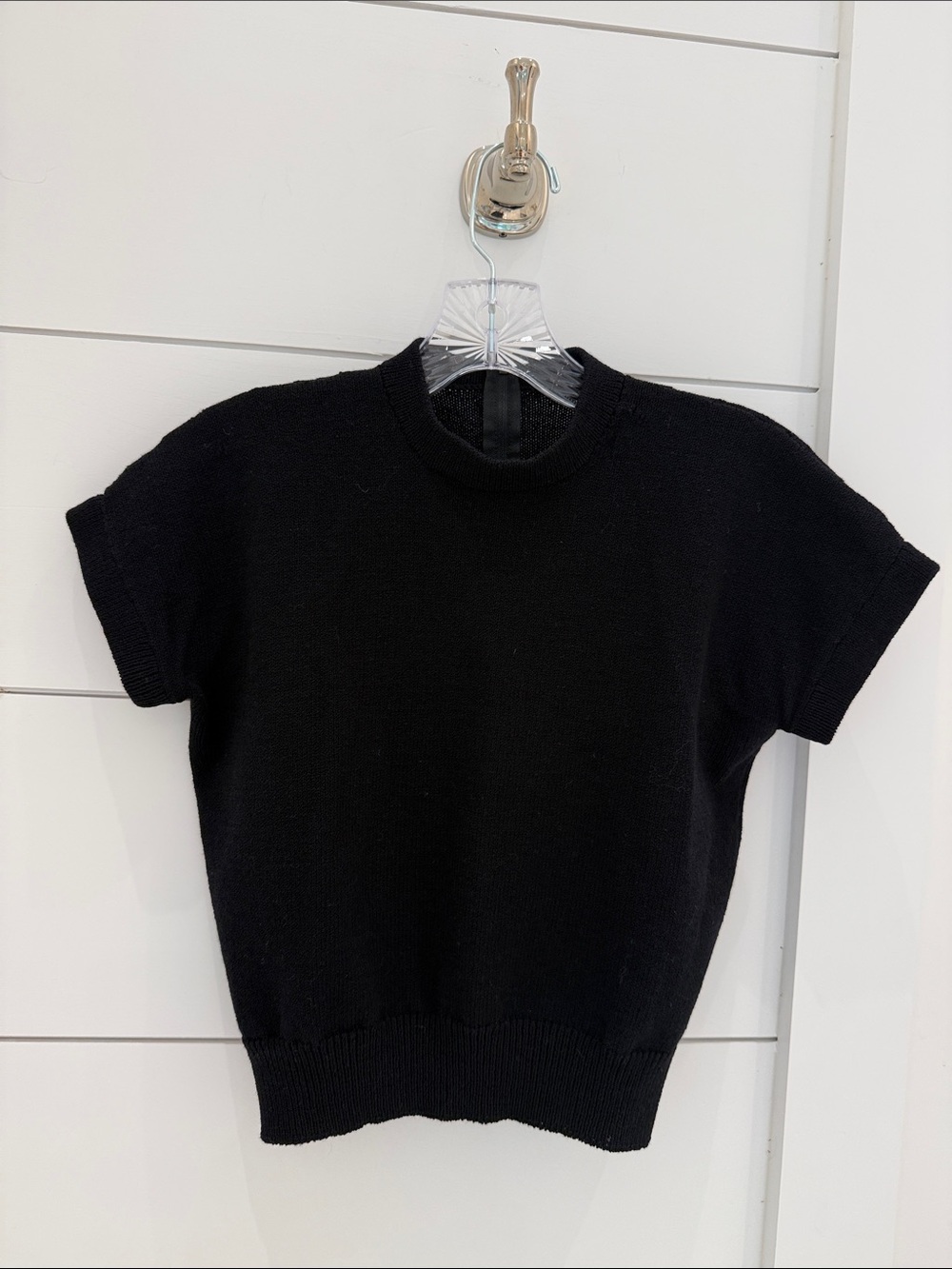St. John Sport Short Sleeve Knit Top - Black